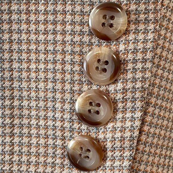 ~ Pendleton 14p Blazer Jacket Women Virgin Wool Houndstooth Notch Collar Petite - Picture 11 of 12